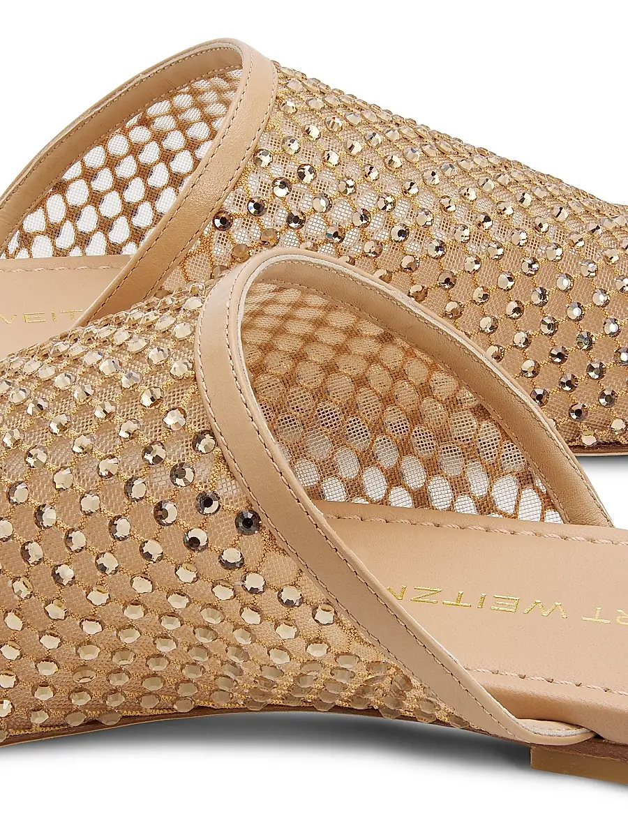 Stuart Weitzman Women's Bareitall Shine Crystal-Embellished Mules | Thumbnail 5 Stuart Weitzman Women's Bareitall Shine Crystal-Embellished Mules | Thumbnail 5