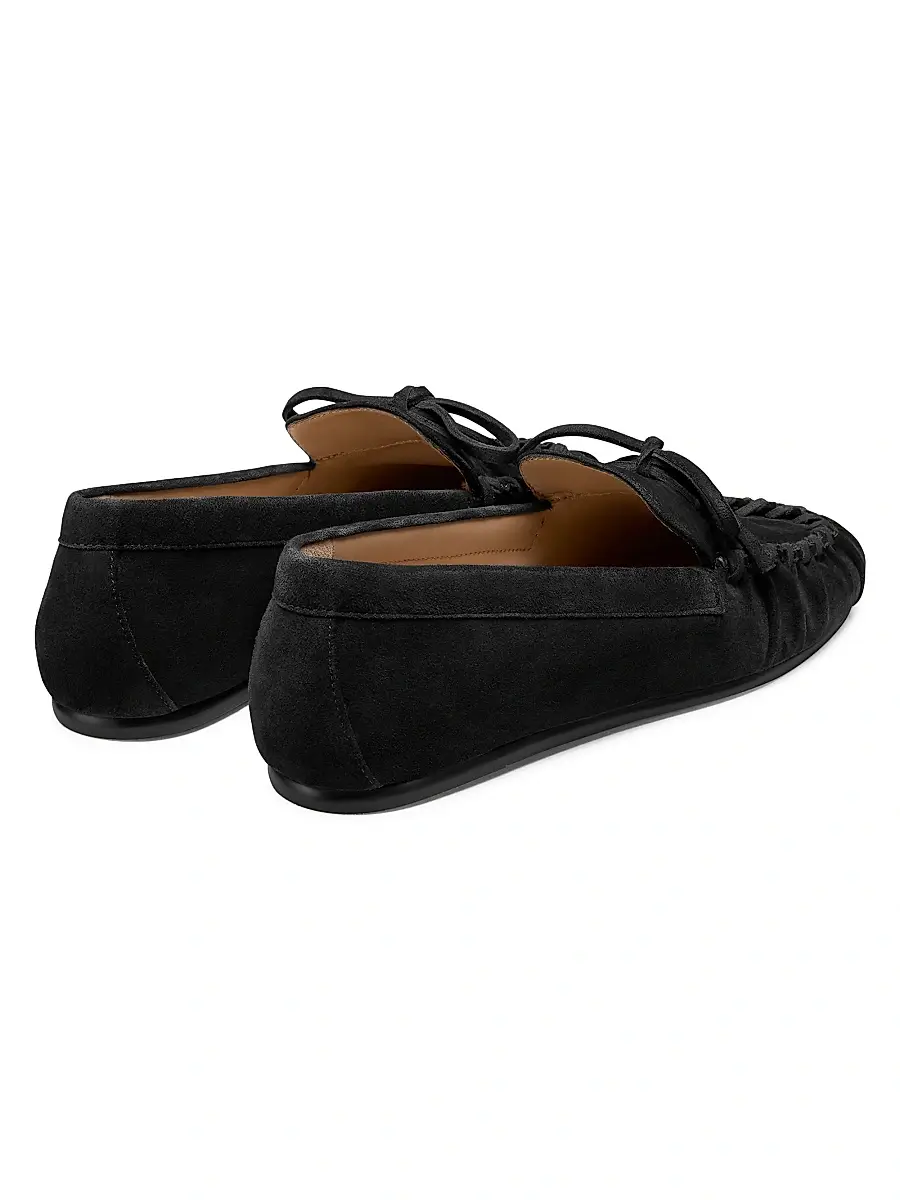 Stuart Weitzman Women's Britt Bow Suede Loafers | Thumbnail 3 Stuart Weitzman Women's Britt Bow Suede Loafers | Thumbnail 3
