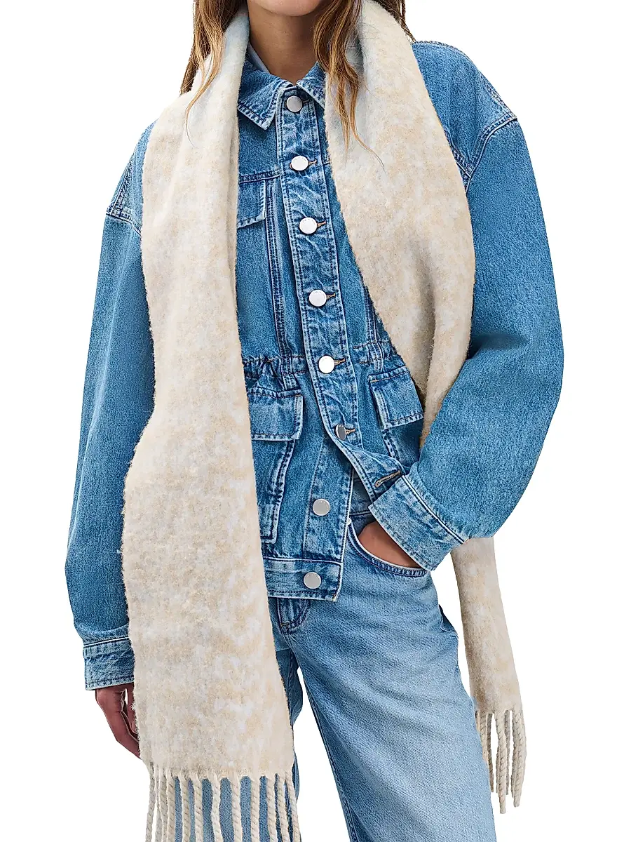 rag & bone Women's Nora Twisty Alpaca Wool Blend Scarf