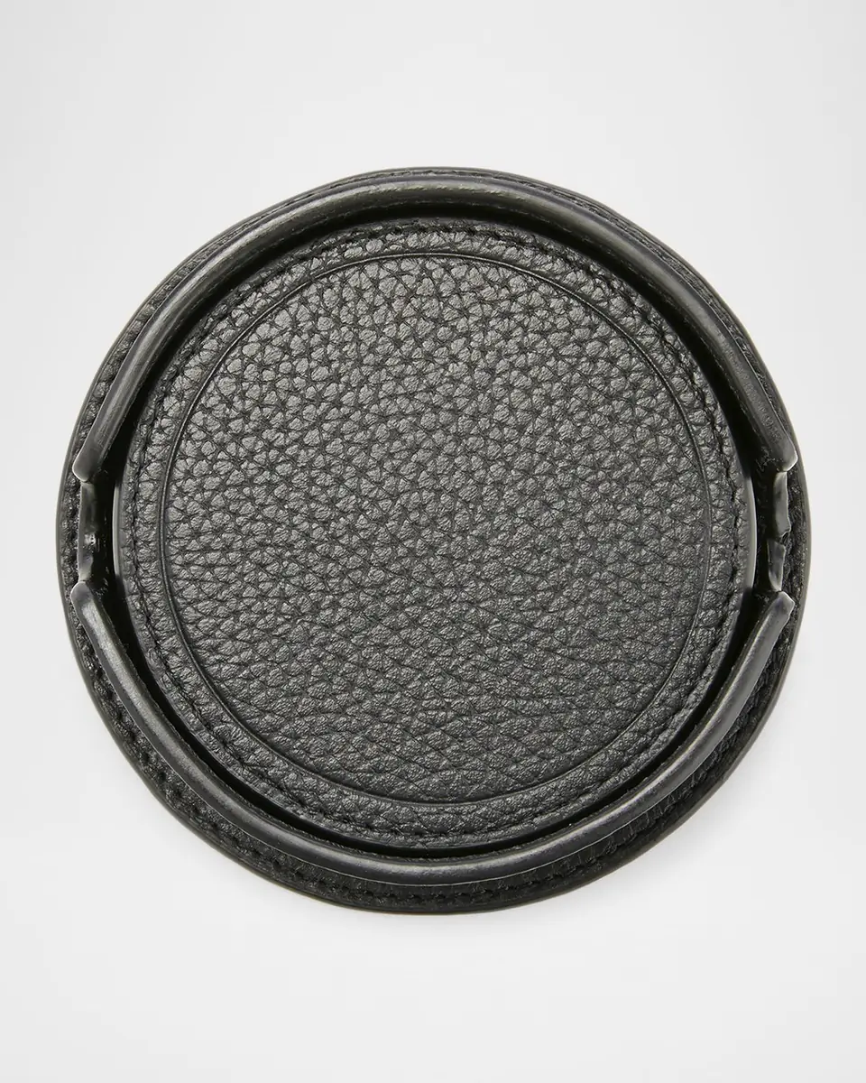 Royce New York Monogrammed Leather Coasters & Holder, Personalized - Set of 6 | Thumbnail 4