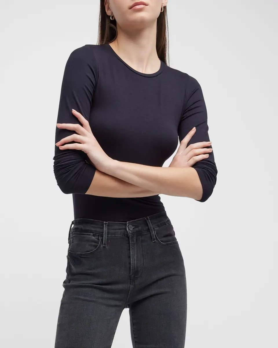 MAJESTIC FILATURES Soft Touch Flat-Edge Long-Sleeve Crewneck Top | Thumbnail 7 MAJESTIC FILATURES Soft Touch Flat-Edge Long-Sleeve Crewneck Top | Thumbnail 7