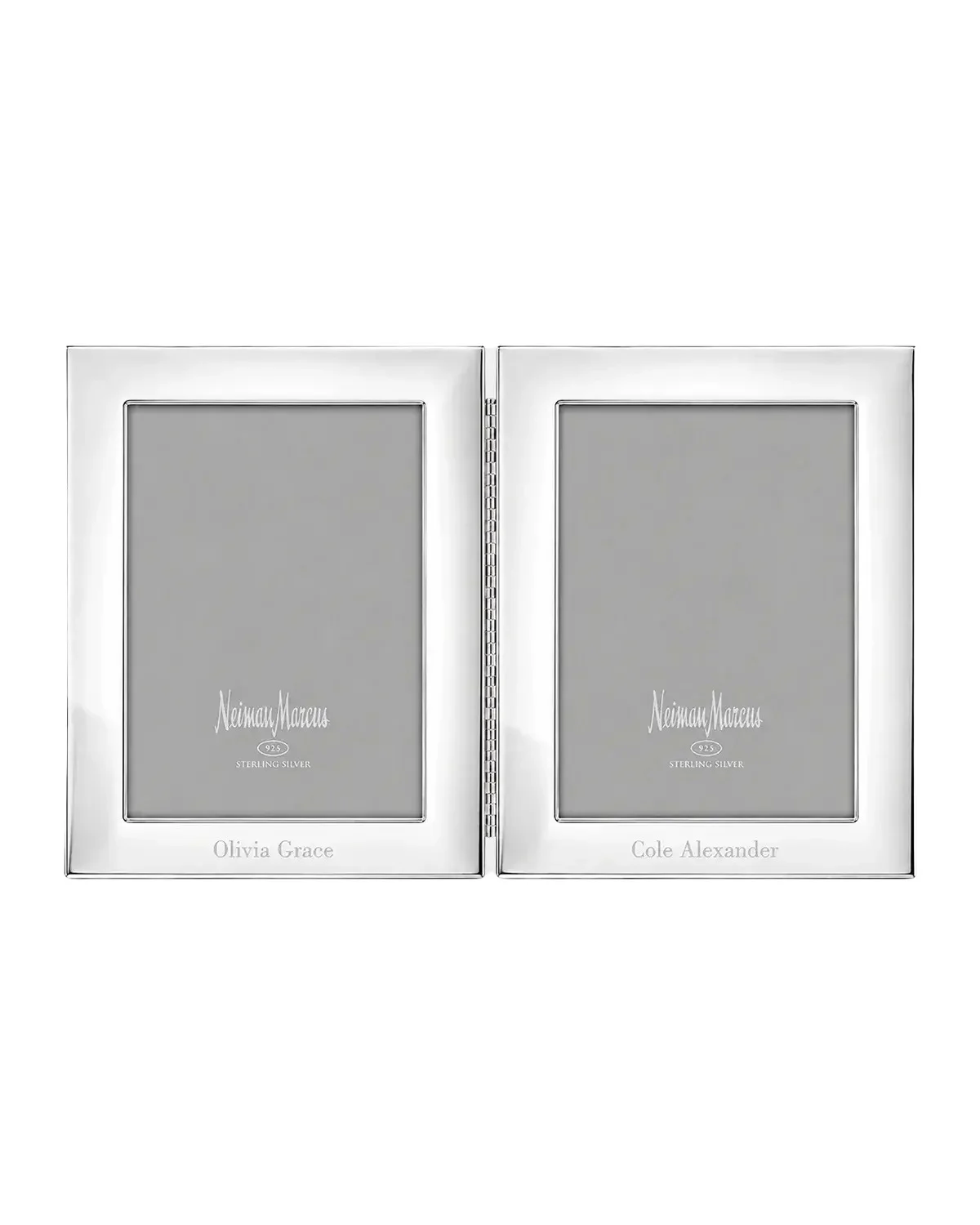 Cunill America Tiffany Plain Hinged Double Personalized Frame