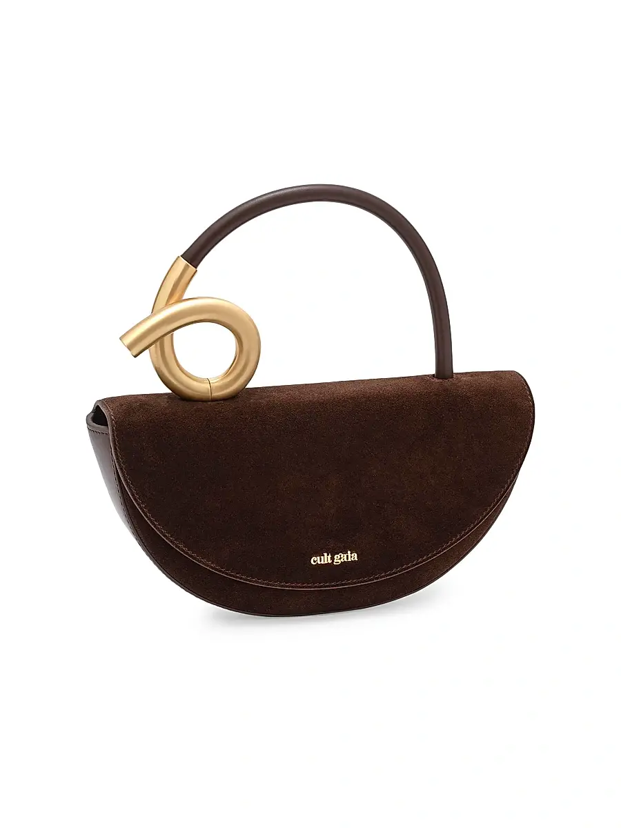 Cult Gaia Women's Azariah Suede Top Handle Bag | Thumbnail 2 Cult Gaia Women's Azariah Suede Top Handle Bag | Thumbnail 2