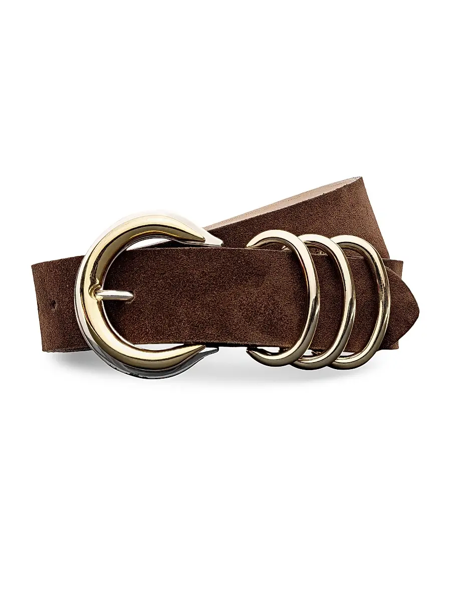 L'Agence Women's Two-Tone Buckle Suede Belt | Thumbnail 3 L'Agence Women's Two-Tone Buckle Suede Belt | Thumbnail 3