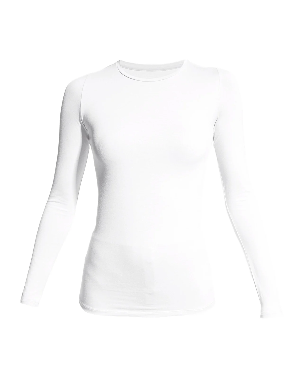 Soft Touch Flat-Edge Long-Sleeve Crewneck Top Soft Touch Flat-Edge Long-Sleeve Crewneck Top