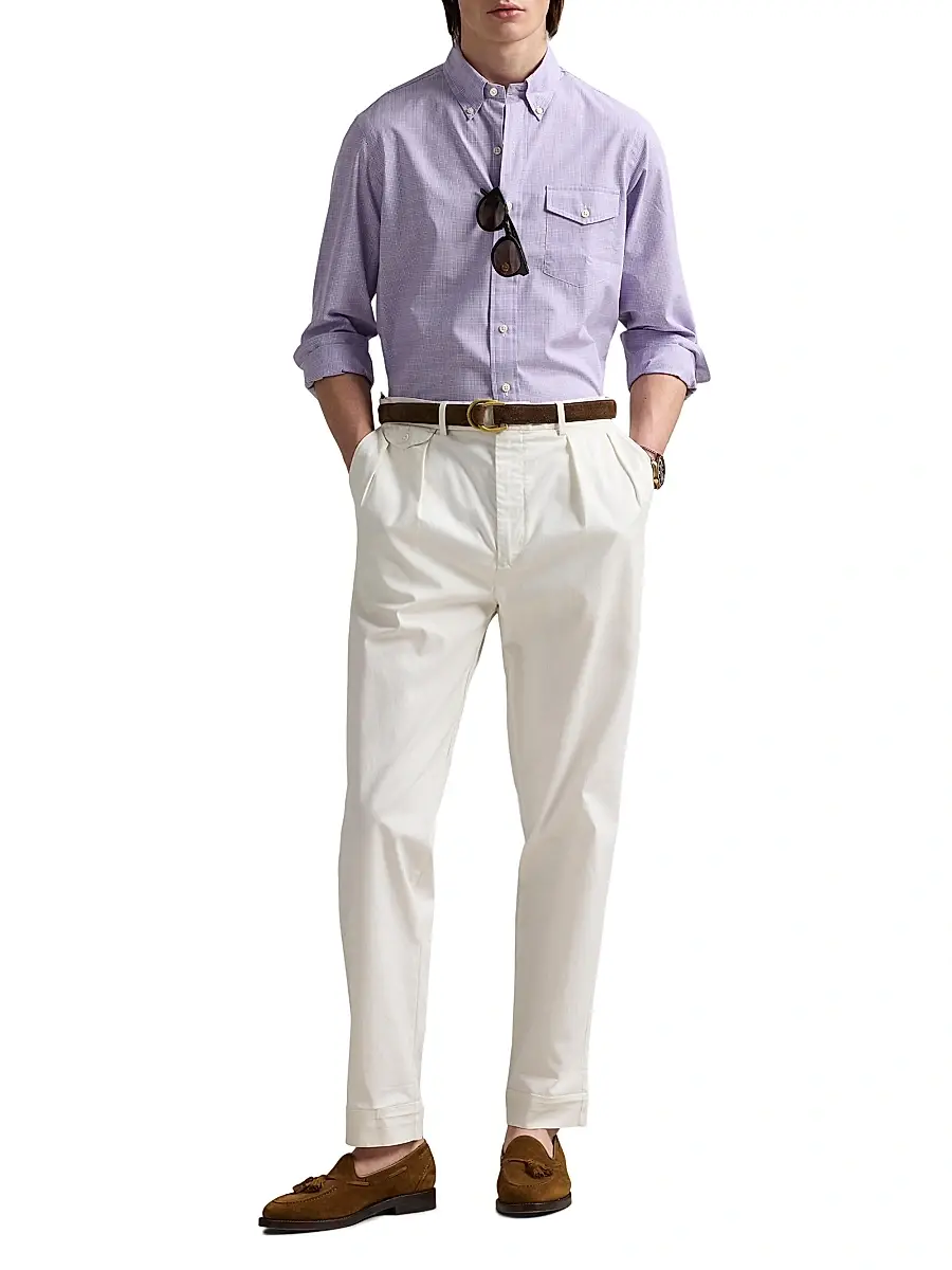 Polo Ralph Lauren Men's Classic-Fit Glen Plaid Poplin Shirt | Thumbnail 2 Polo Ralph Lauren Men's Classic-Fit Glen Plaid Poplin Shirt | Thumbnail 2