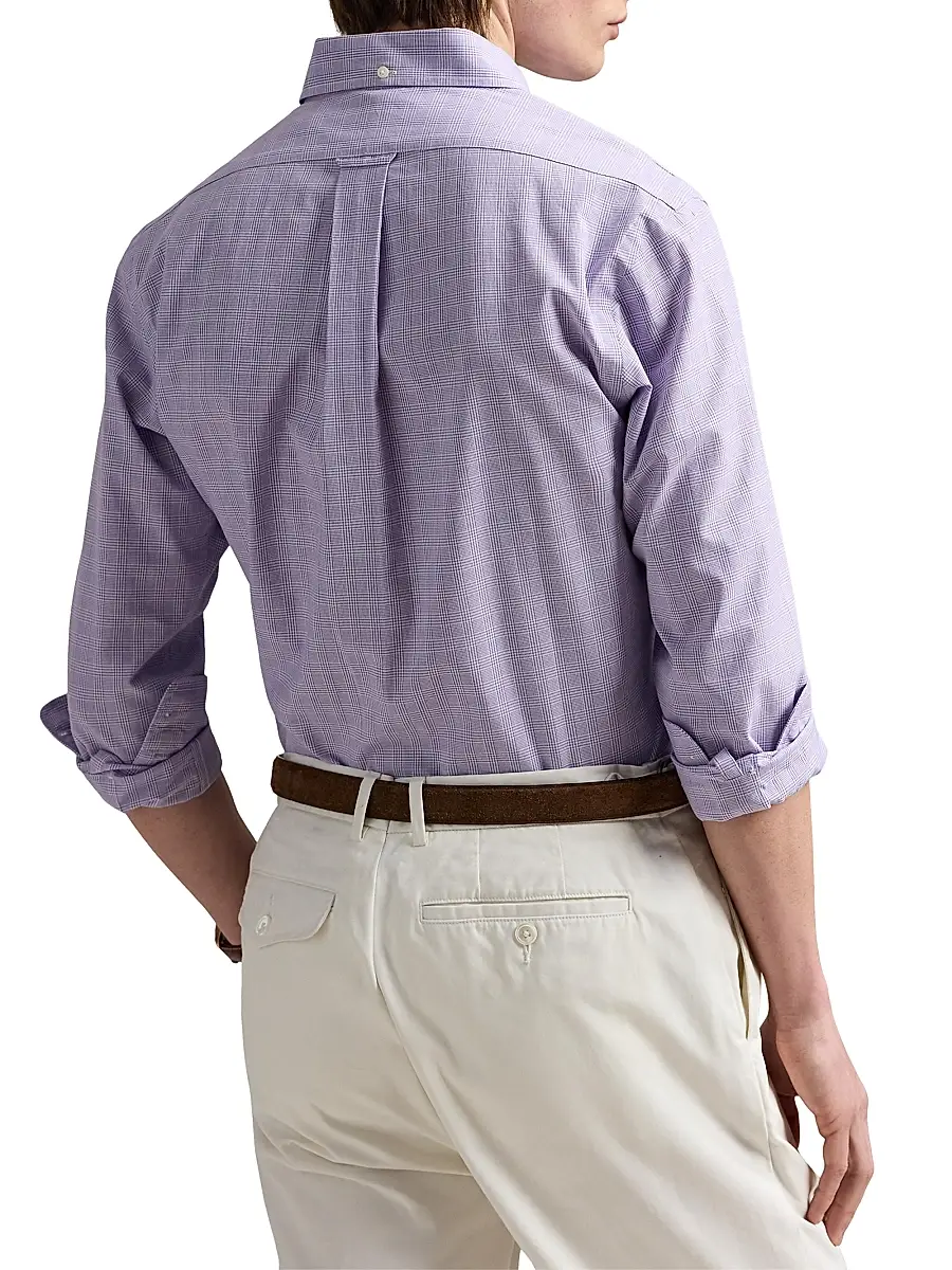 Polo Ralph Lauren Men's Classic-Fit Glen Plaid Poplin Shirt | Thumbnail 4 Polo Ralph Lauren Men's Classic-Fit Glen Plaid Poplin Shirt | Thumbnail 4