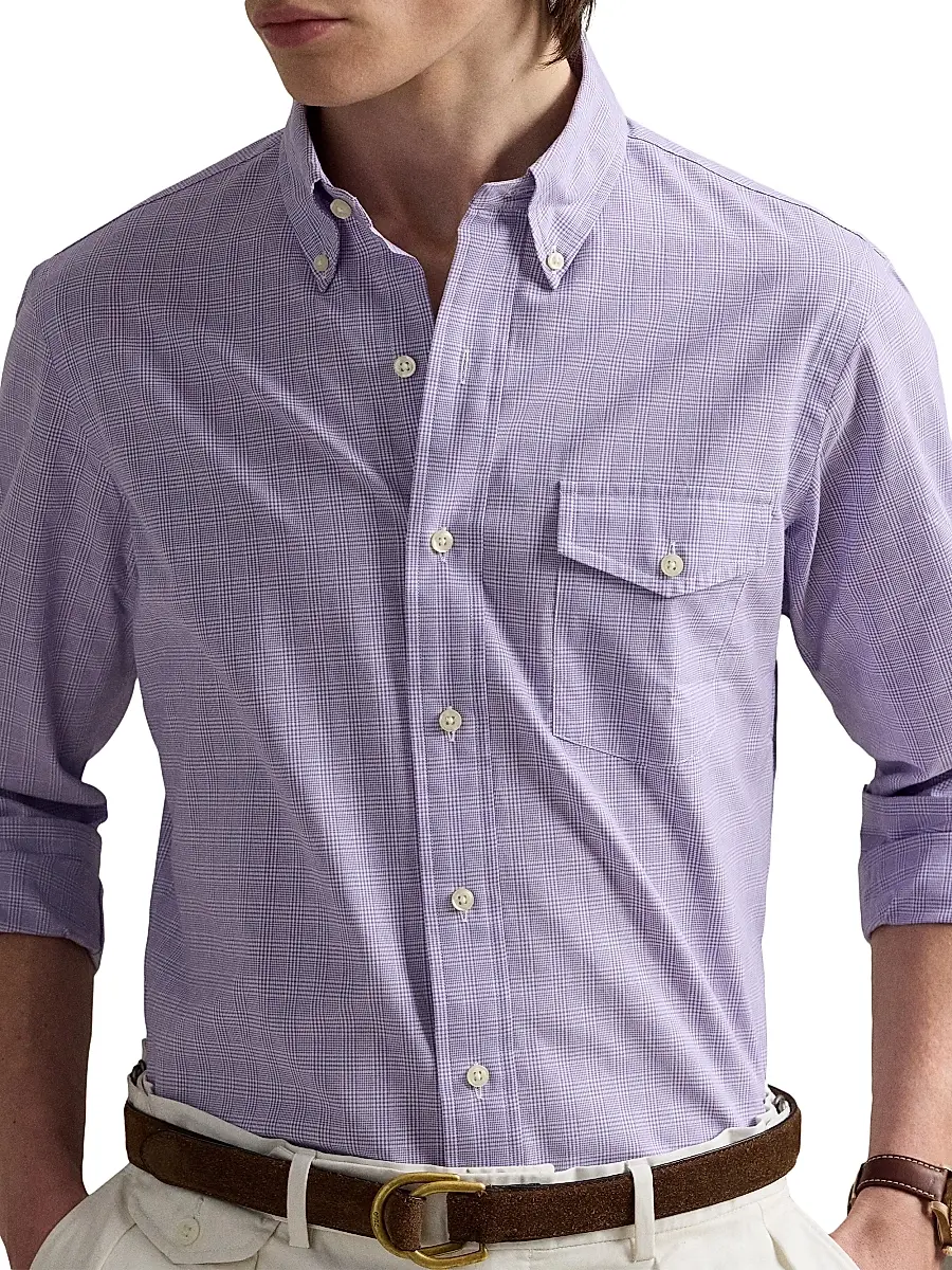 Polo Ralph Lauren Men's Classic-Fit Glen Plaid Poplin Shirt | Thumbnail 6 Polo Ralph Lauren Men's Classic-Fit Glen Plaid Poplin Shirt | Thumbnail 6
