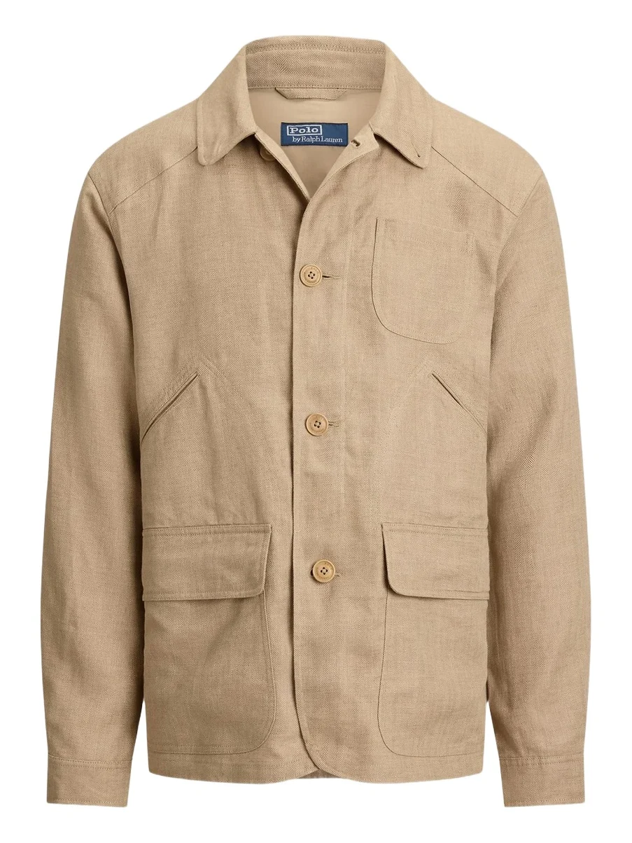 Polo Ralph Lauren Men's Herringone Linen 5-Pocket Work Jacket