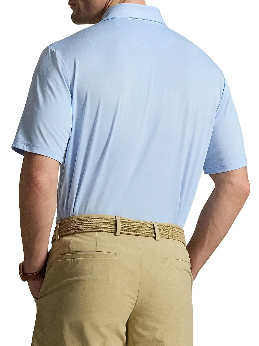 Polo Ralph Lauren Men's Lightweight Airflow Jersey Short-Sleeve Polo Shirt | Thumbnail 5
