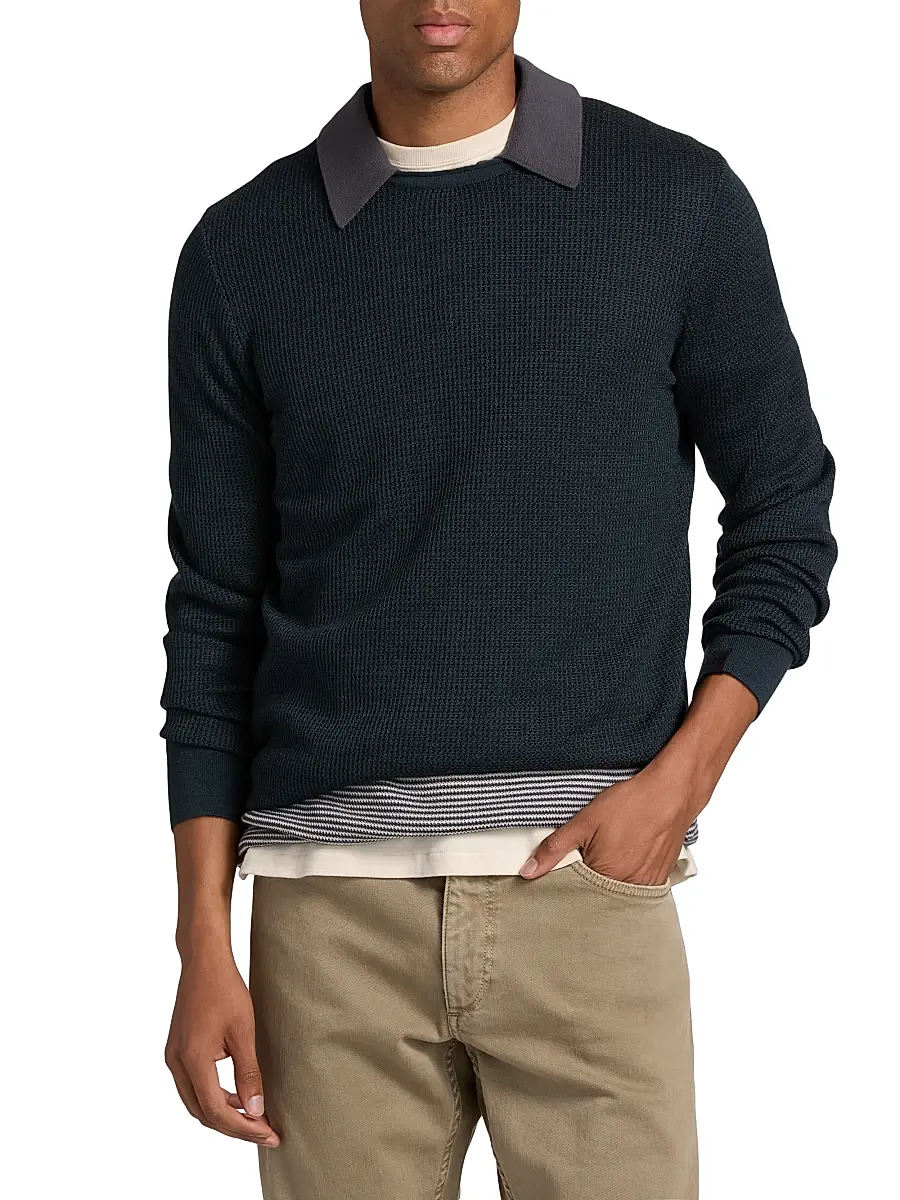 rag & bone Men's Gregory Wool-Blend Crewneck Sweater | Thumbnail 3 rag & bone Men's Gregory Wool-Blend Crewneck Sweater | Thumbnail 3