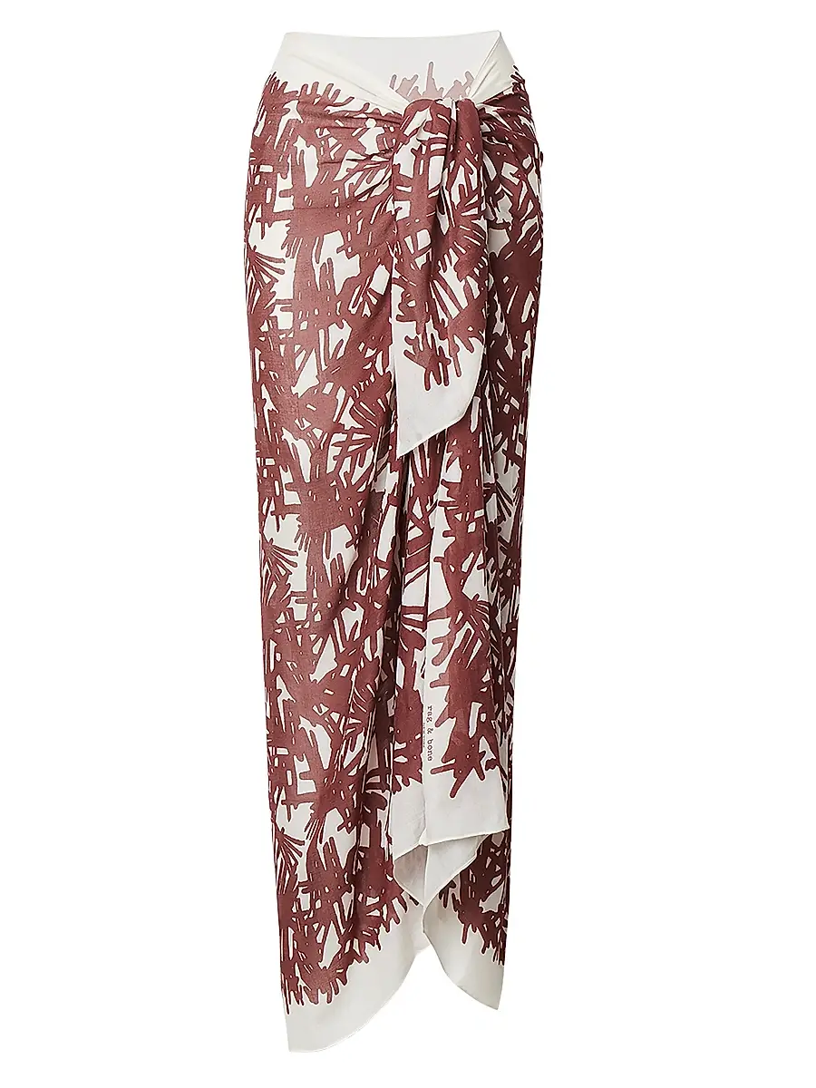 rag & bone Women's Sally Abstract-Print Modal-Cashmere Sarong | Thumbnail 2