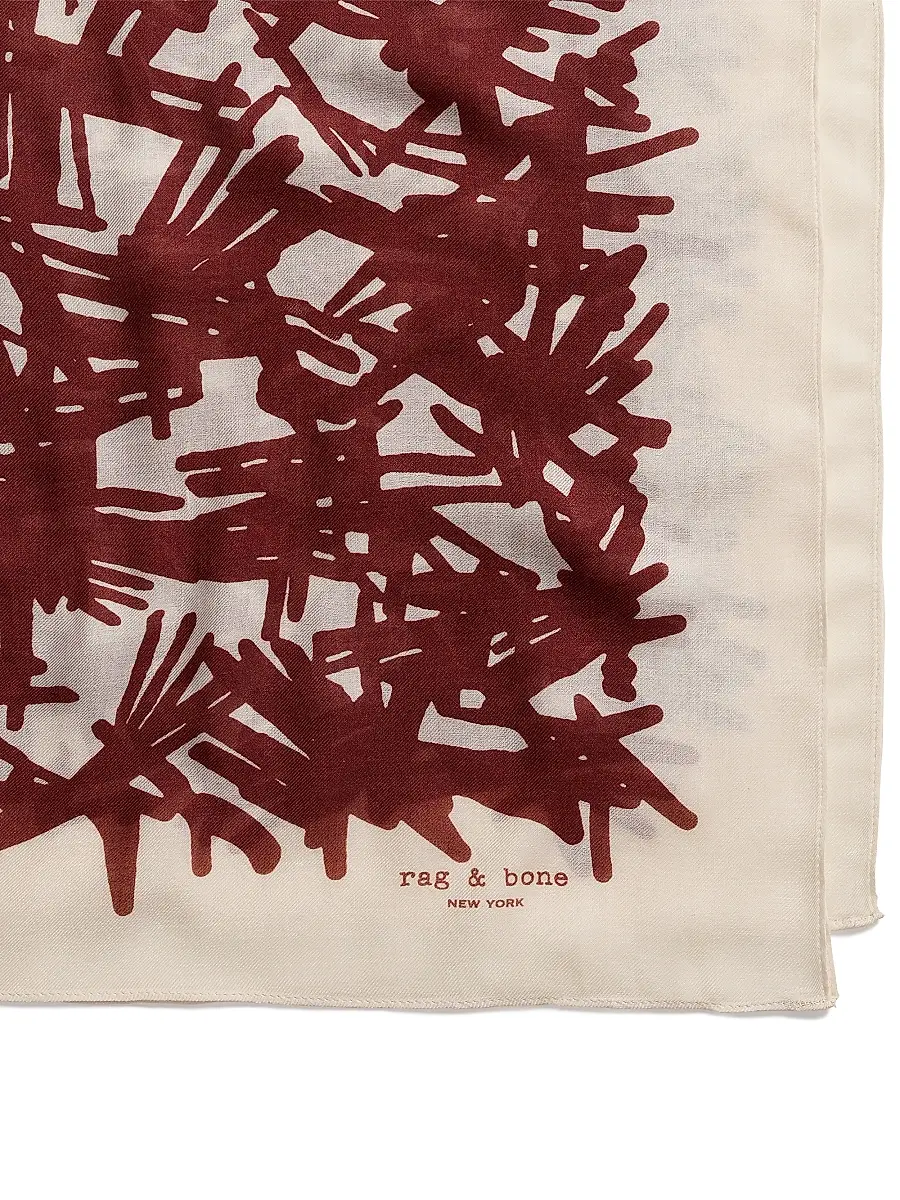 rag & bone Women's Sally Abstract-Print Modal-Cashmere Sarong | Thumbnail 3