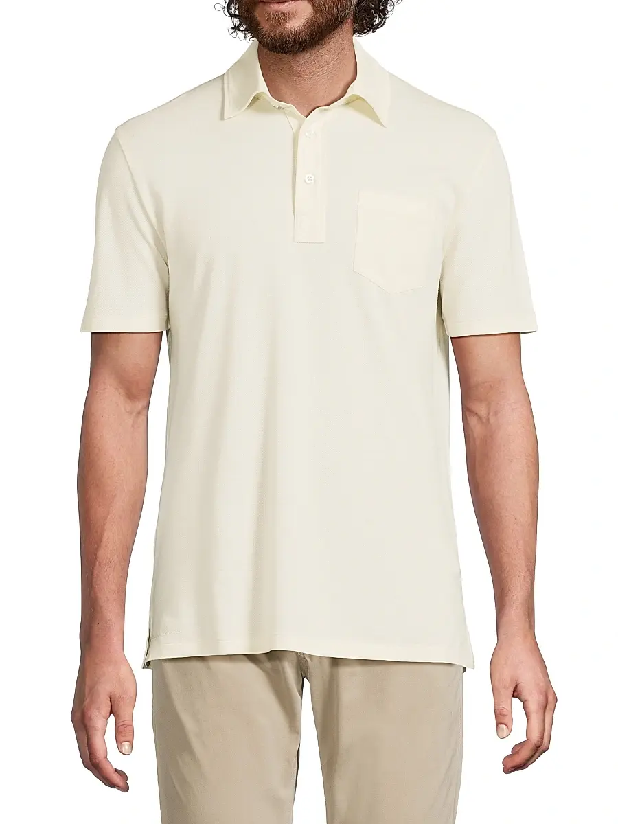 Ralph Lauren Purple Label Men's Cotton-Cashmere Piqué Polo Shirt | Thumbnail 3 Ralph Lauren Purple Label Men's Cotton-Cashmere Piqué Polo Shirt | Thumbnail 3