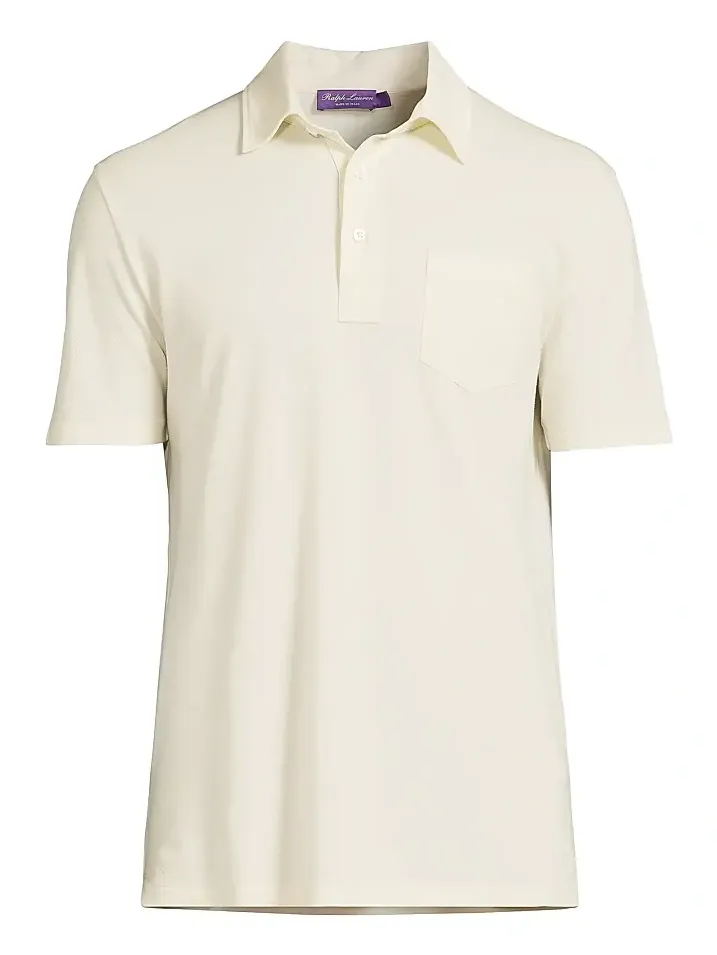 Men's Cotton-Cashmere Piqué Polo Shirt