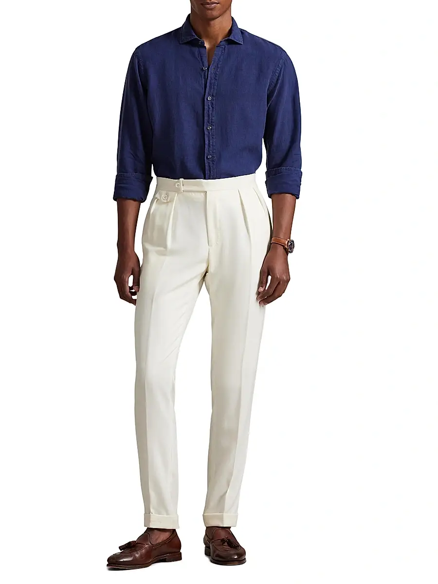 Polo Ralph Lauren Men's Slub Linen Button-Front Shirt | Thumbnail 2 Polo Ralph Lauren Men's Slub Linen Button-Front Shirt | Thumbnail 2