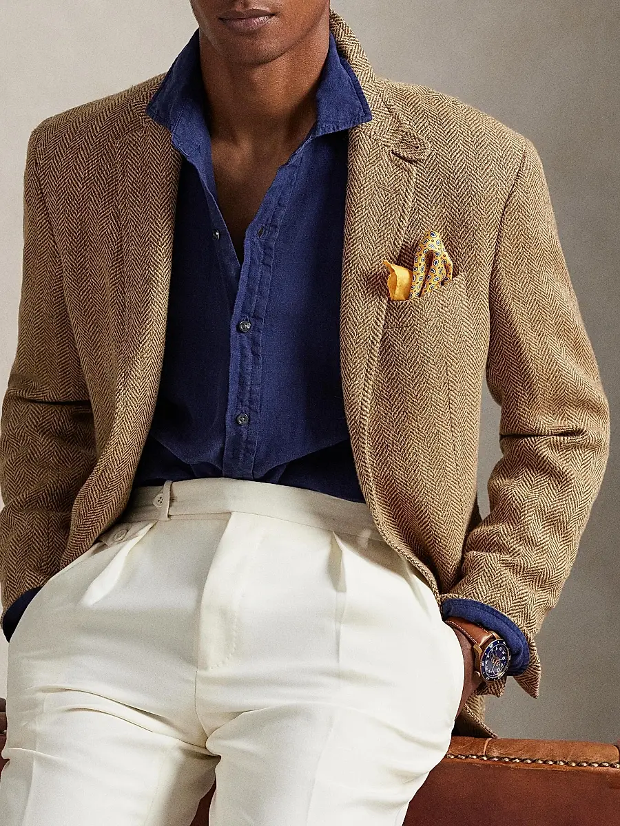 Polo Ralph Lauren Men's Slub Linen Button-Front Shirt | Thumbnail 6 Polo Ralph Lauren Men's Slub Linen Button-Front Shirt | Thumbnail 6