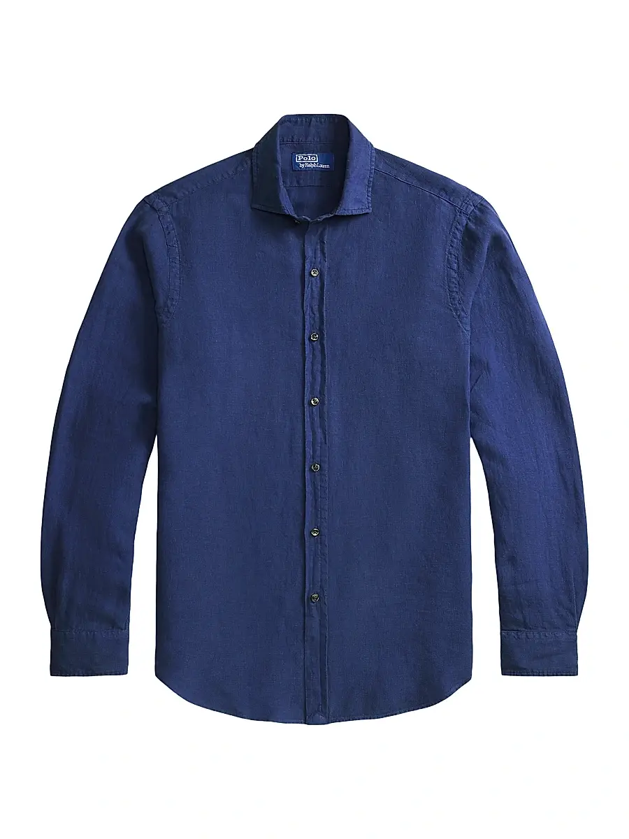 Polo Ralph Lauren Men's Slub Linen Button-Front Shirt