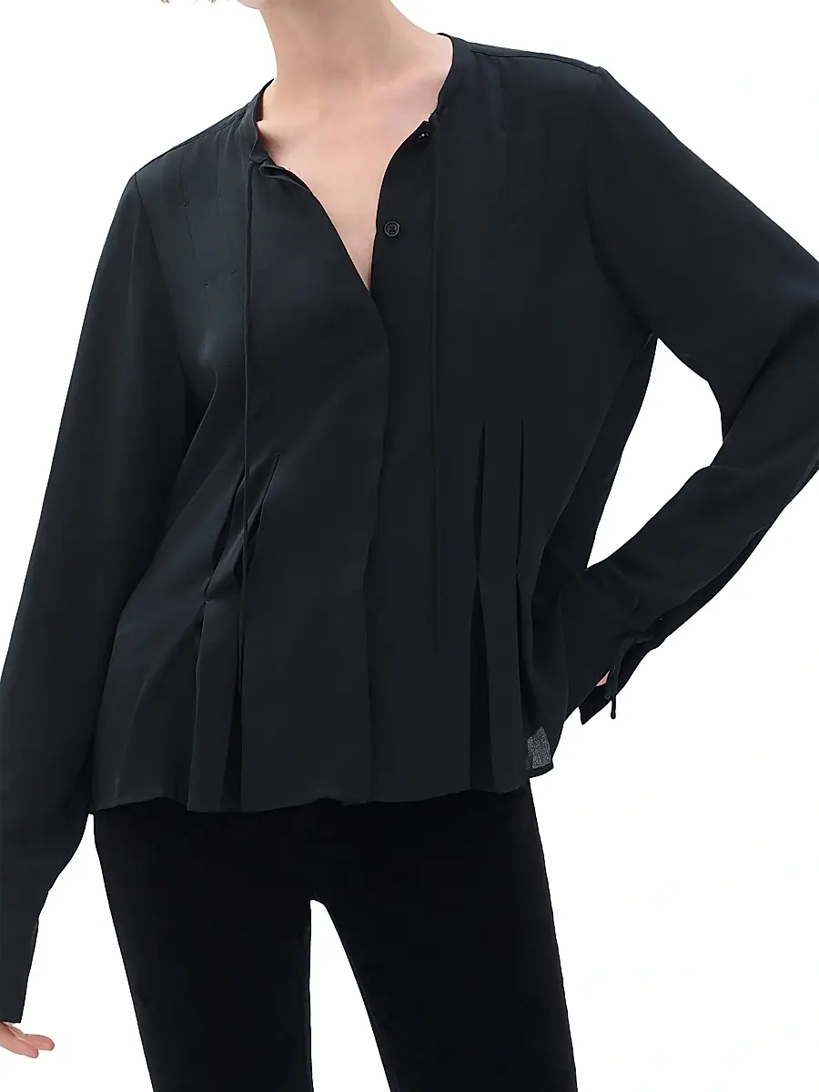 rag & bone Women's Arden Pleated Blouse | Thumbnail 3 rag & bone Women's Arden Pleated Blouse | Thumbnail 3