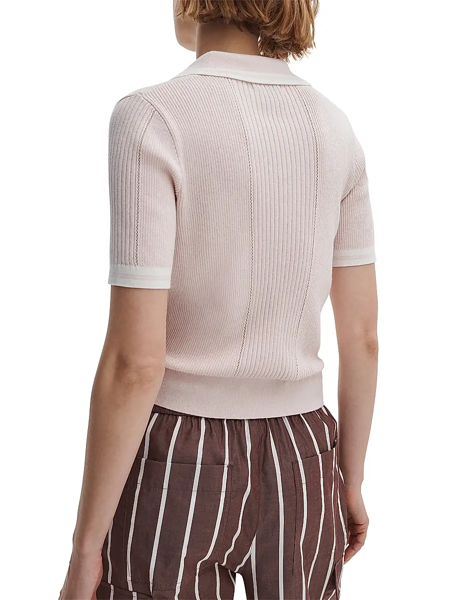 rag & bone Women's Laurie Tipped Polo Sweater | Thumbnail 5 rag & bone Women's Laurie Tipped Polo Sweater | Thumbnail 5