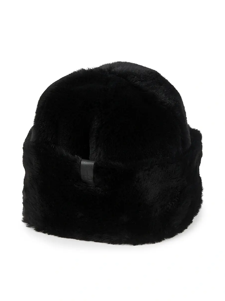 rag & bone Women's Kennedy Faux-Fur Hat - Black - Size Small | Image 1 rag & bone Women's Kennedy Faux-Fur Hat - Black - Size Small | Image 1