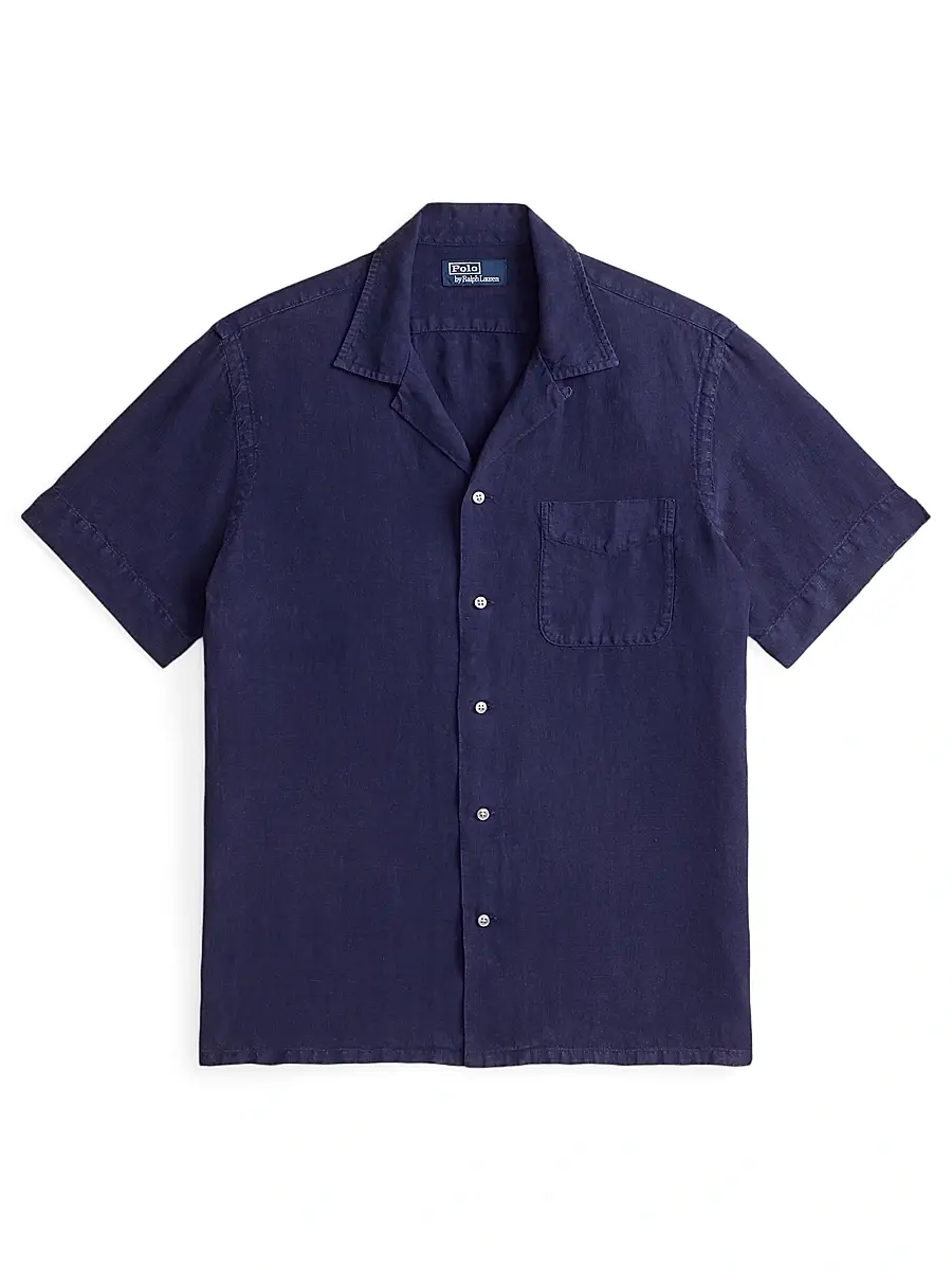 Polo Ralph Lauren Men's Slubby Linen Button-Front Shirt
