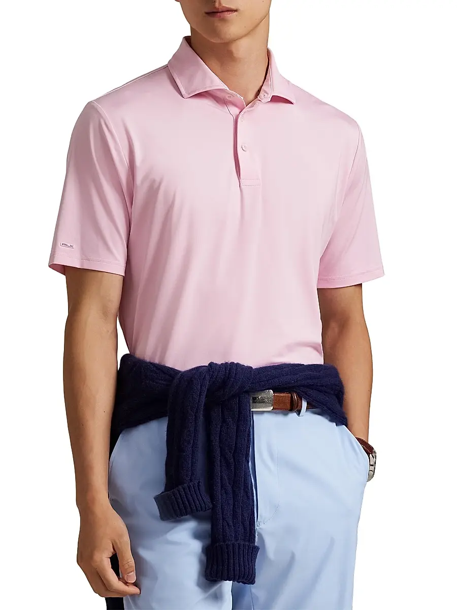 Polo Ralph Lauren Men's Lightweight Airflow Jersey Short-Sleeve Polo Shirt | Thumbnail 3