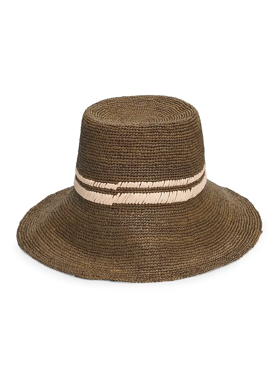 rag & bone Women's Jade Rollable Raffia Bucket Hat | Thumbnail 2 rag & bone Women's Jade Rollable Raffia Bucket Hat | Thumbnail 2