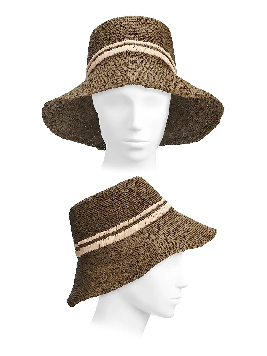 rag & bone Women's Jade Rollable Raffia Bucket Hat | Thumbnail 3 rag & bone Women's Jade Rollable Raffia Bucket Hat | Thumbnail 3