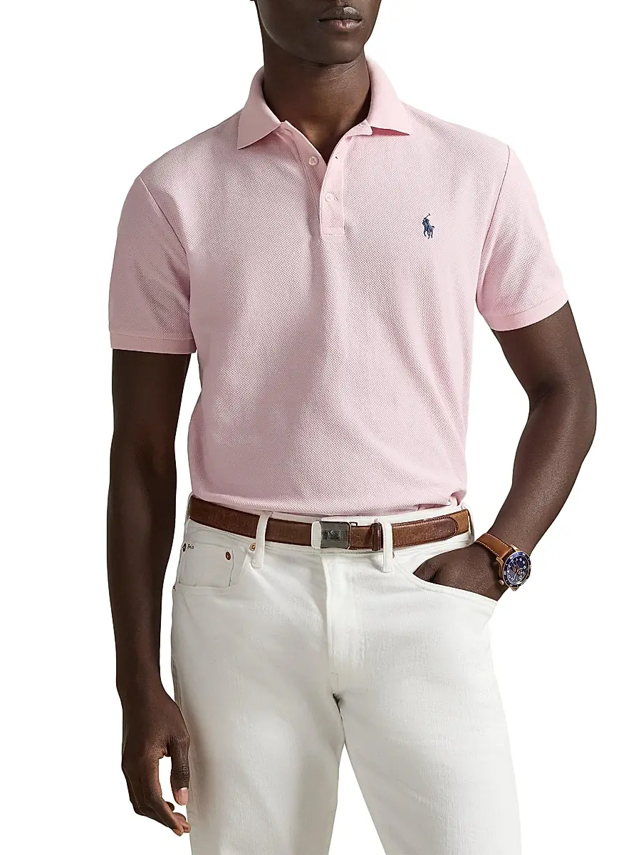 Polo Ralph Lauren Men's Honeycomb Cotton Polo Shirt | Thumbnail 3 Polo Ralph Lauren Men's Honeycomb Cotton Polo Shirt | Thumbnail 3