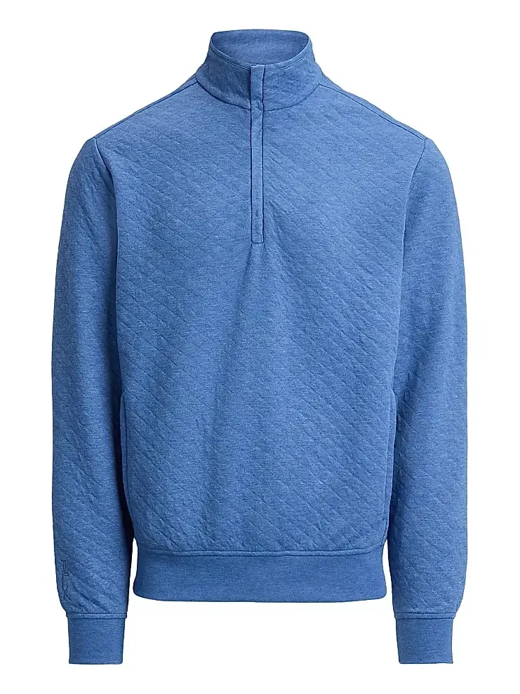 Men's Quilted Double-Knit Quarter-Zip Sweatshirt Men's Quilted Double-Knit Quarter-Zip Sweatshirt