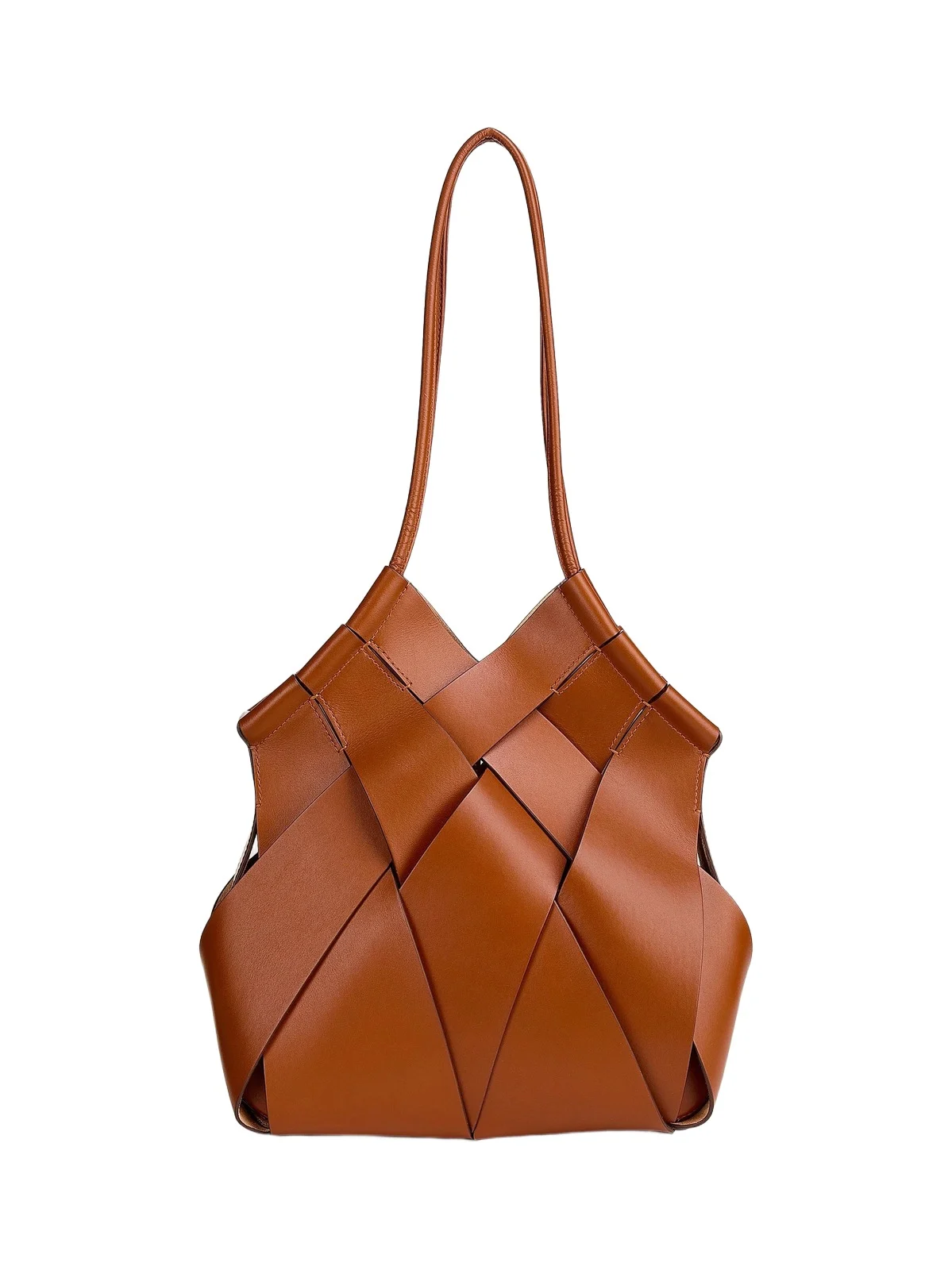Ulla Johnson Women's Charlotte Basket-Weave Leather Shoulder Bag