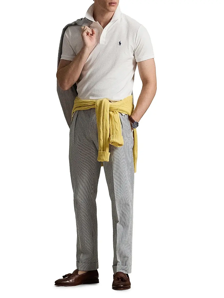 Polo Ralph Lauren Men's Honeycomb Cotton Polo Shirt | Thumbnail 2