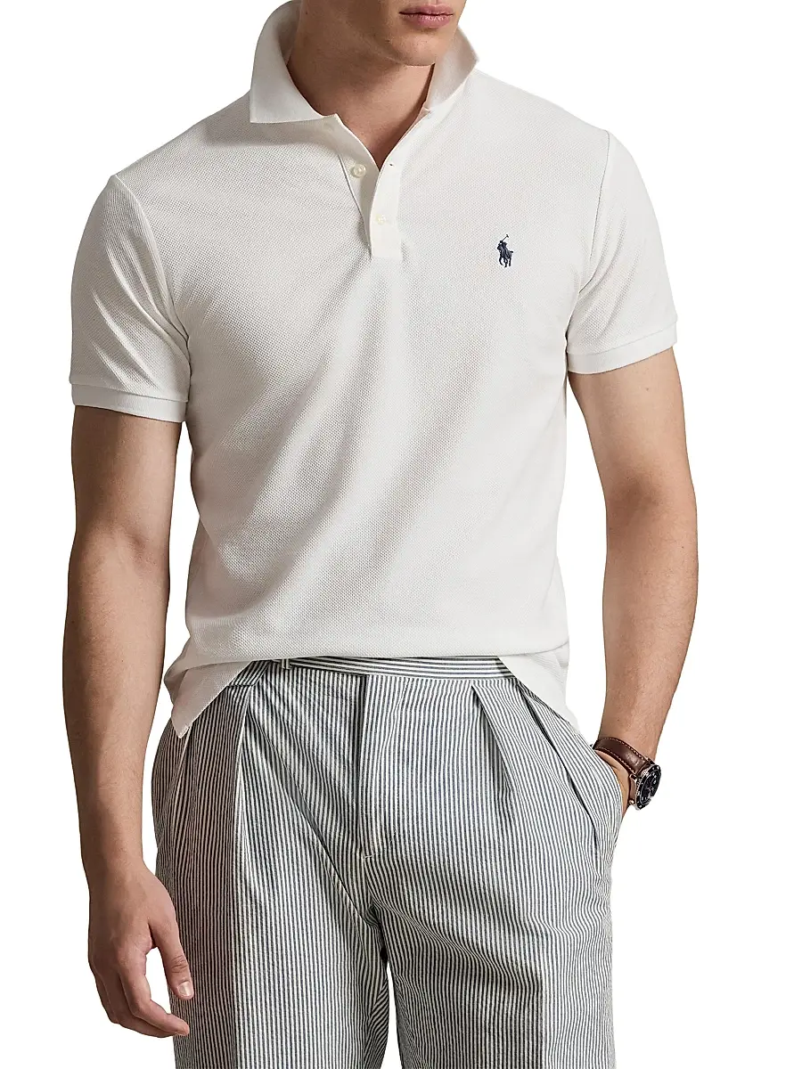 Polo Ralph Lauren Men's Honeycomb Cotton Polo Shirt | Thumbnail 3