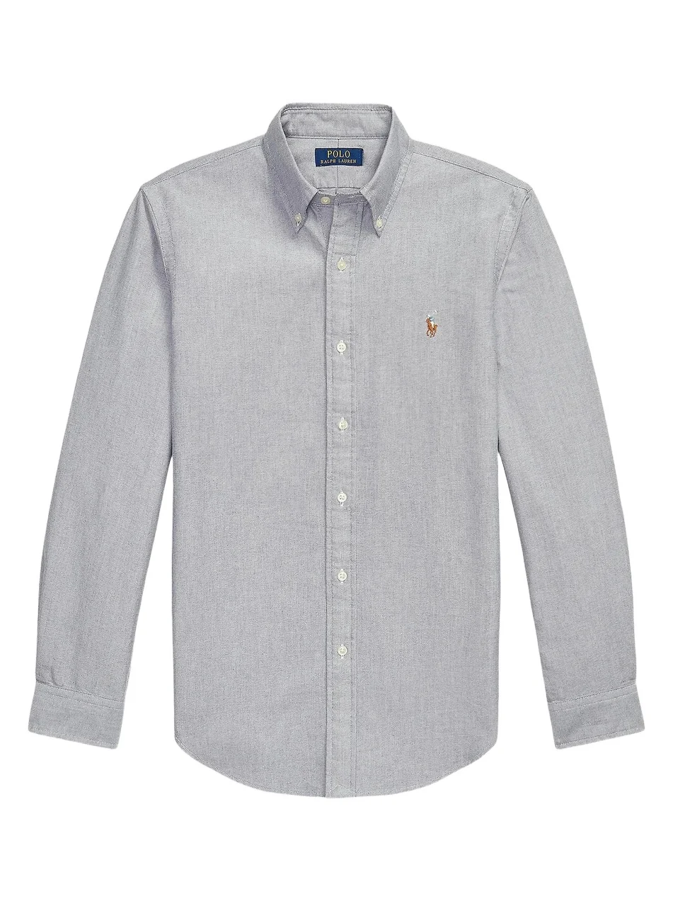 Men's Custom-Fit Gingham Cotton Oxford Shirt Men's Custom-Fit Gingham Cotton Oxford Shirt