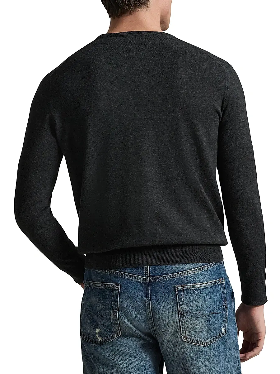 Polo Ralph Lauren Men's Embroidered Logo Cotton Crewneck Sweater | Thumbnail 5 Polo Ralph Lauren Men's Embroidered Logo Cotton Crewneck Sweater | Thumbnail 5