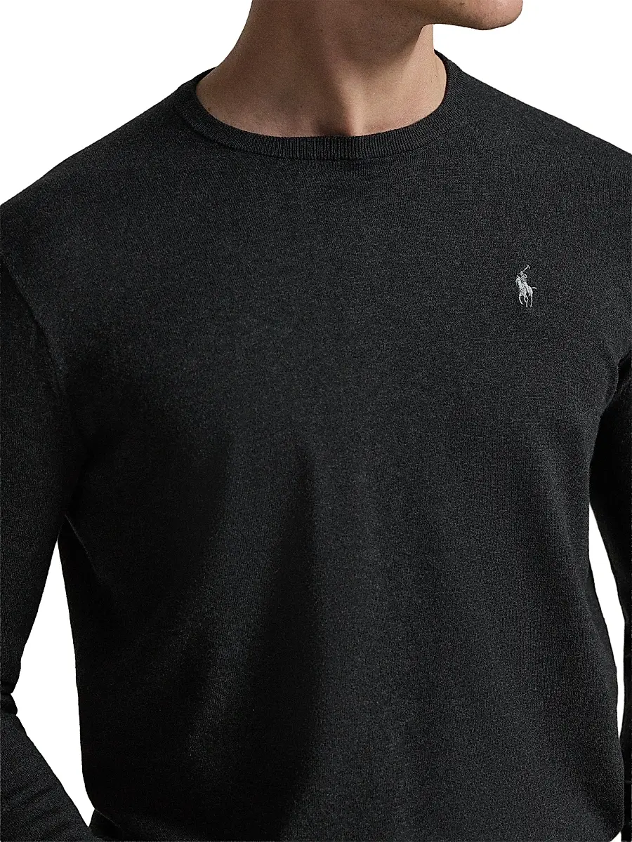 Polo Ralph Lauren Men's Embroidered Logo Cotton Crewneck Sweater | Thumbnail 6 Polo Ralph Lauren Men's Embroidered Logo Cotton Crewneck Sweater | Thumbnail 6
