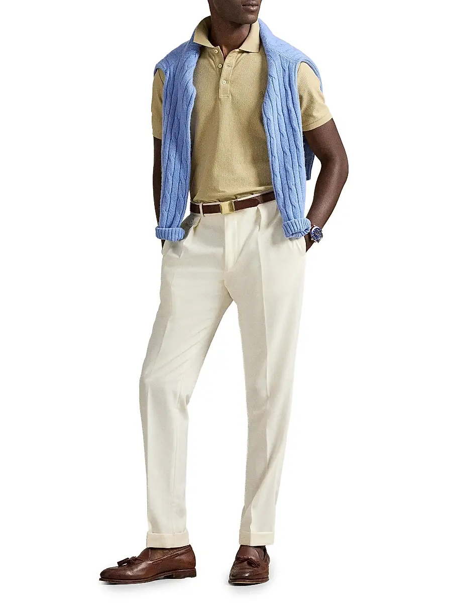 Polo Ralph Lauren Men's Honeycomb Cotton Polo Shirt | Thumbnail 2 Polo Ralph Lauren Men's Honeycomb Cotton Polo Shirt | Thumbnail 2