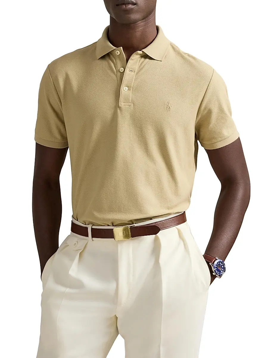 Polo Ralph Lauren Men's Honeycomb Cotton Polo Shirt | Thumbnail 3 Polo Ralph Lauren Men's Honeycomb Cotton Polo Shirt | Thumbnail 3