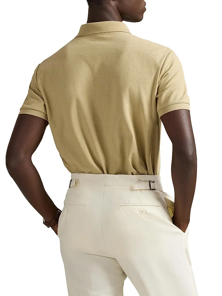 Polo Ralph Lauren Men's Honeycomb Cotton Polo Shirt | Thumbnail 4 Polo Ralph Lauren Men's Honeycomb Cotton Polo Shirt | Thumbnail 4