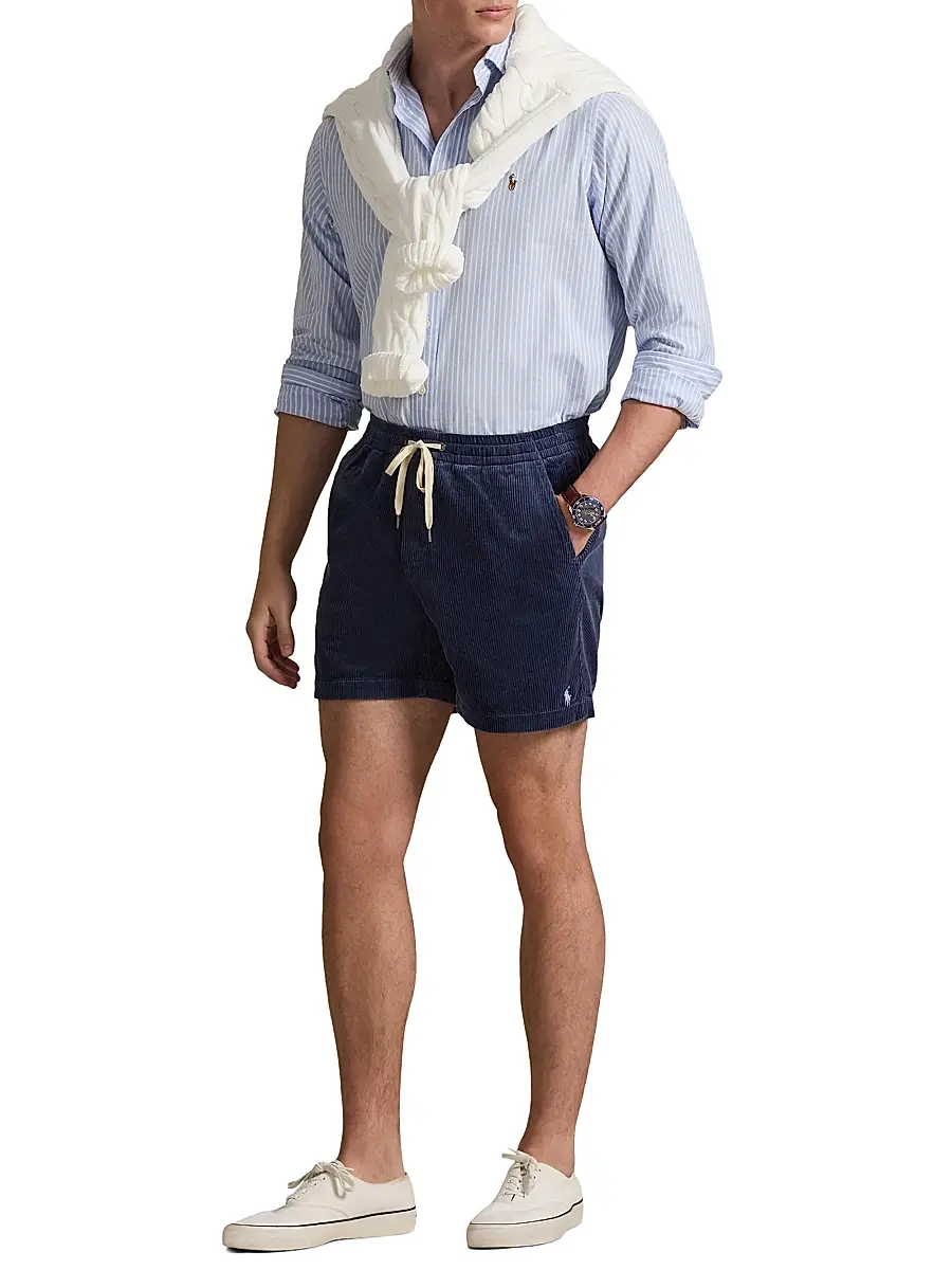 Polo Ralph Lauren Men's Logo Corduroy Drawstring Shorts | Thumbnail 2