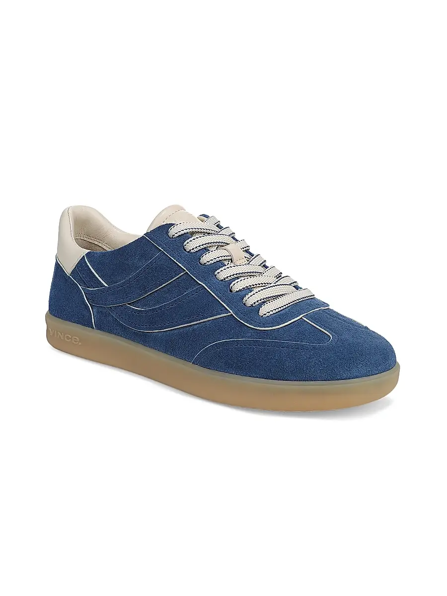 Vince Women's Oasis Edge Paint Suede Low-Top Sneakers - Indigo Flax - Size 7.5 | Thumbnail 2 Vince Women's Oasis Edge Paint Suede Low-Top Sneakers - Indigo Flax - Size 7.5 | Thumbnail 2