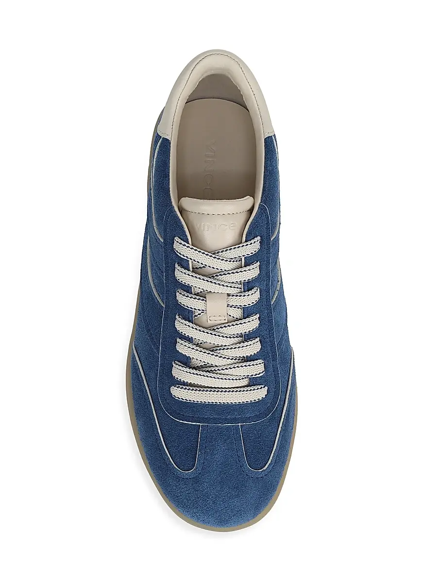 Vince Women's Oasis Edge Paint Suede Low-Top Sneakers - Indigo Flax - Size 7.5 | Thumbnail 4 Vince Women's Oasis Edge Paint Suede Low-Top Sneakers - Indigo Flax - Size 7.5 | Thumbnail 4
