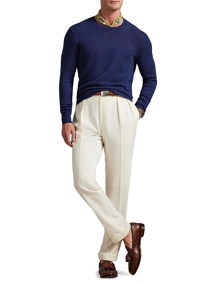 Polo Ralph Lauren Men's Better Linen Open-Knit Sweater | Thumbnail 2 Polo Ralph Lauren Men's Better Linen Open-Knit Sweater | Thumbnail 2
