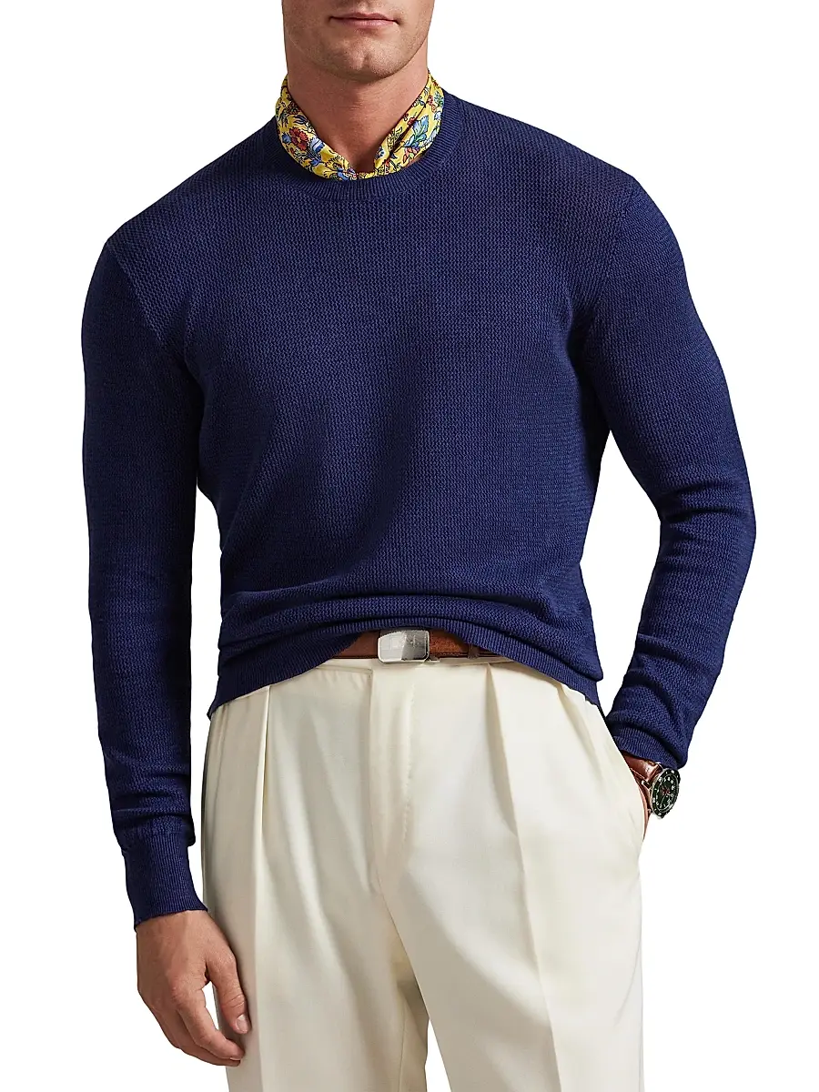 Polo Ralph Lauren Men's Better Linen Open-Knit Sweater | Thumbnail 3 Polo Ralph Lauren Men's Better Linen Open-Knit Sweater | Thumbnail 3