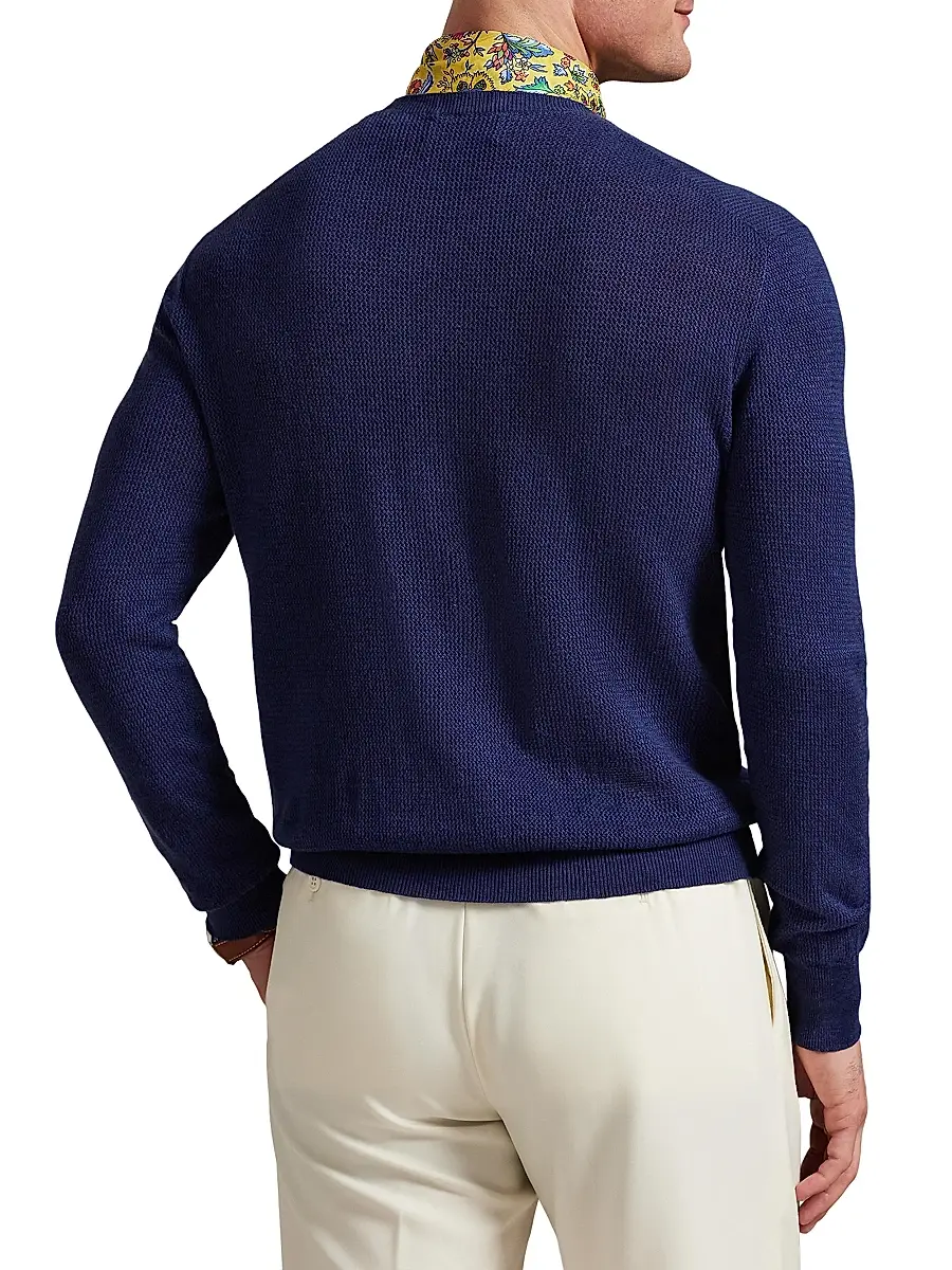 Polo Ralph Lauren Men's Better Linen Open-Knit Sweater | Thumbnail 4 Polo Ralph Lauren Men's Better Linen Open-Knit Sweater | Thumbnail 4
