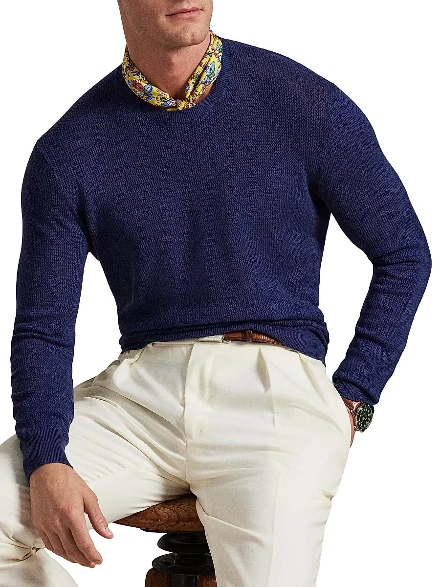 Polo Ralph Lauren Men's Better Linen Open-Knit Sweater | Thumbnail 5 Polo Ralph Lauren Men's Better Linen Open-Knit Sweater | Thumbnail 5