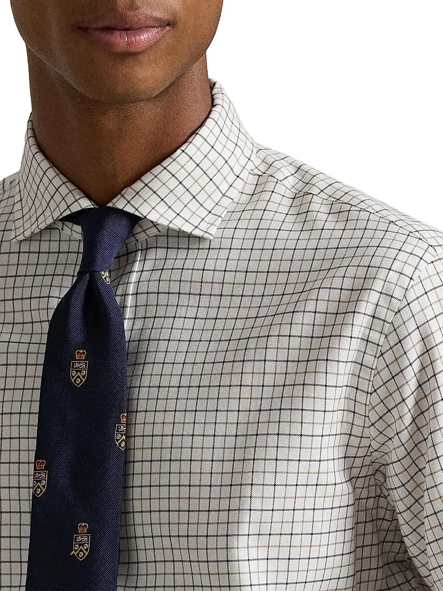 Polo Ralph Lauren Men's Grid Cotton Twill Shirt | Thumbnail 6 Polo Ralph Lauren Men's Grid Cotton Twill Shirt | Thumbnail 6