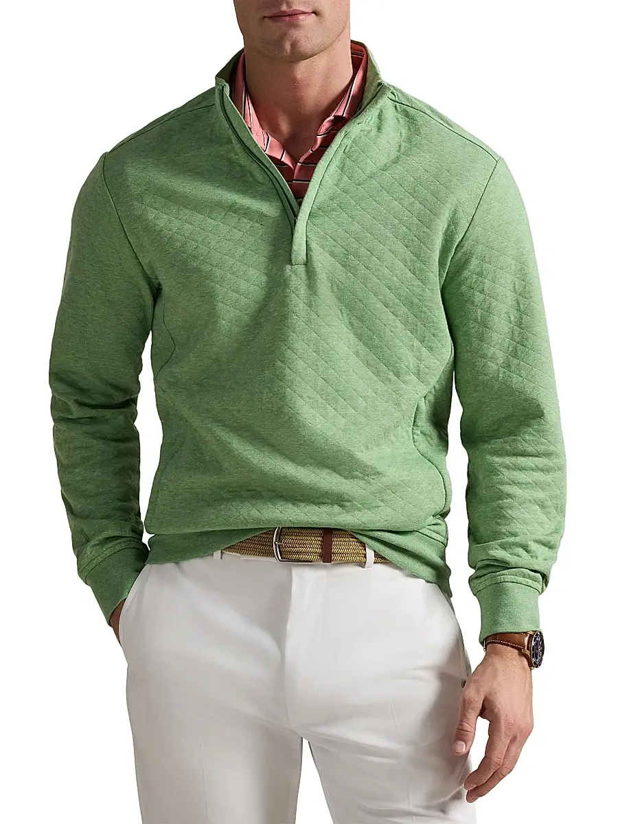Polo Ralph Lauren Men's Quilted Double-Knit Quarter-Zip Sweatshirt | Thumbnail 3 Polo Ralph Lauren Men's Quilted Double-Knit Quarter-Zip Sweatshirt | Thumbnail 3