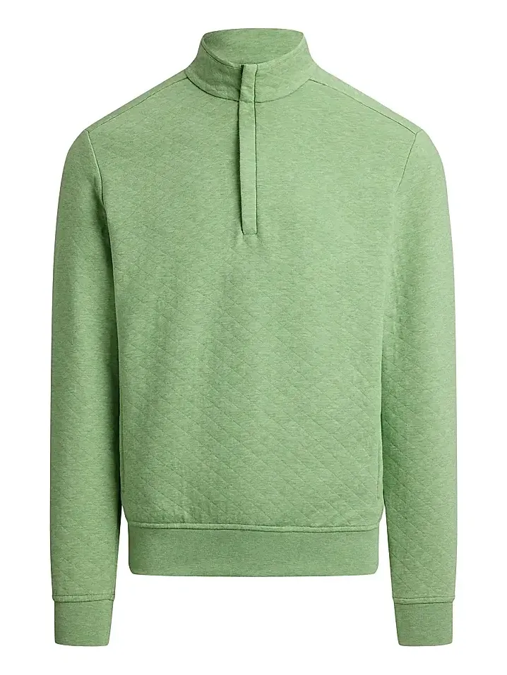 Men's Quilted Double-Knit Quarter-Zip Sweatshirt Men's Quilted Double-Knit Quarter-Zip Sweatshirt